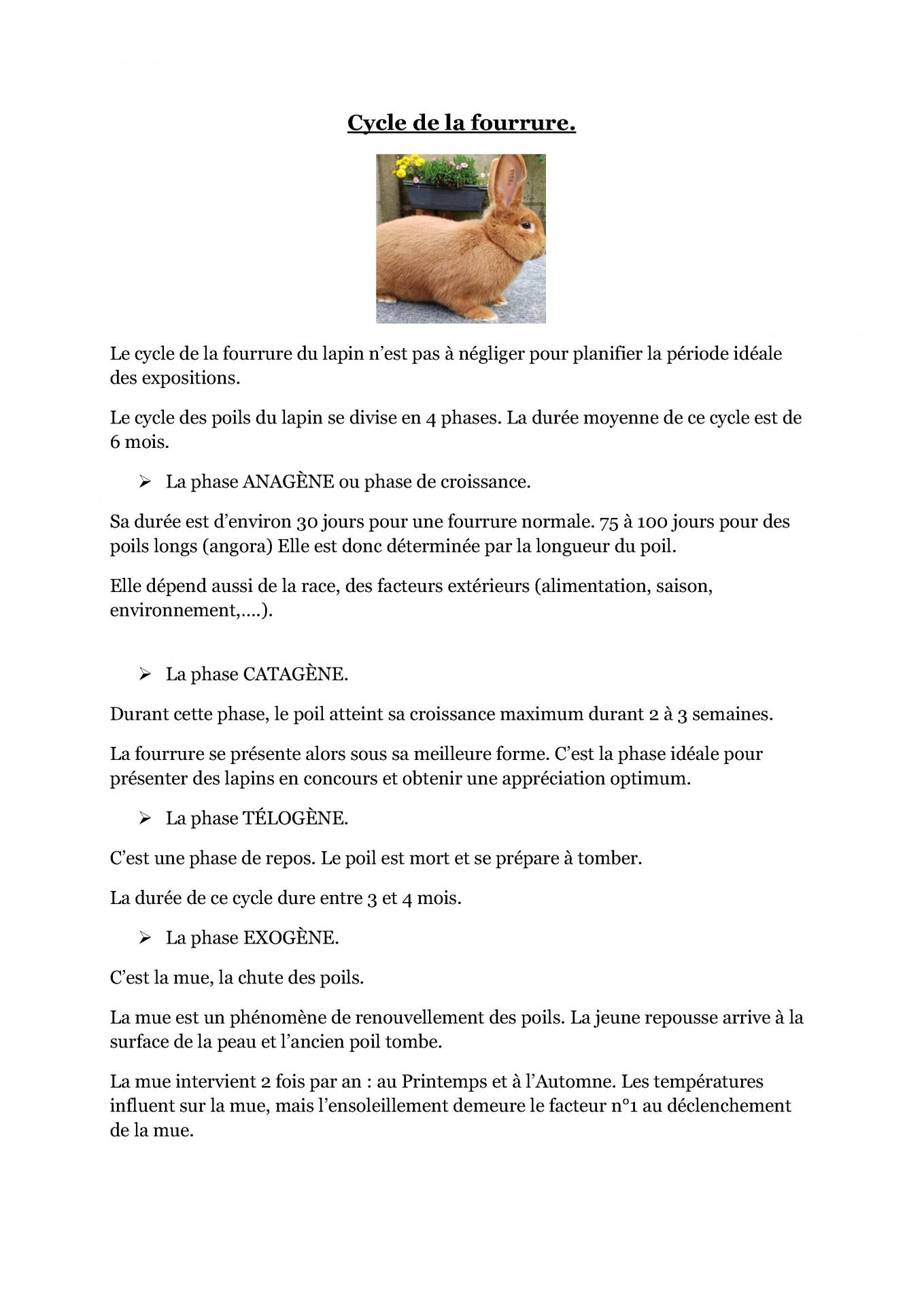 Cycle de la fourrure cfelfb 1