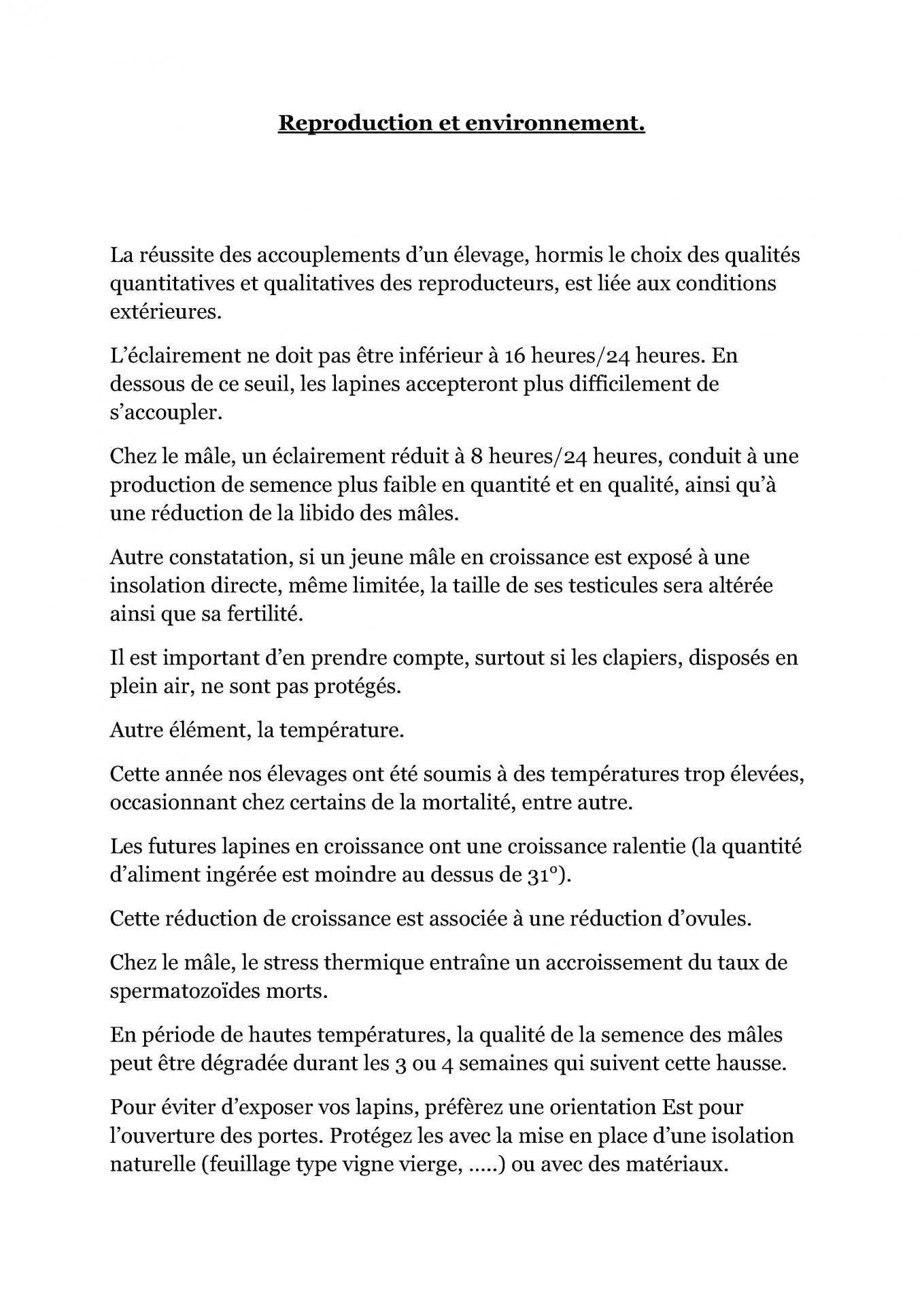 Reproduction et environnement cfelfb 1