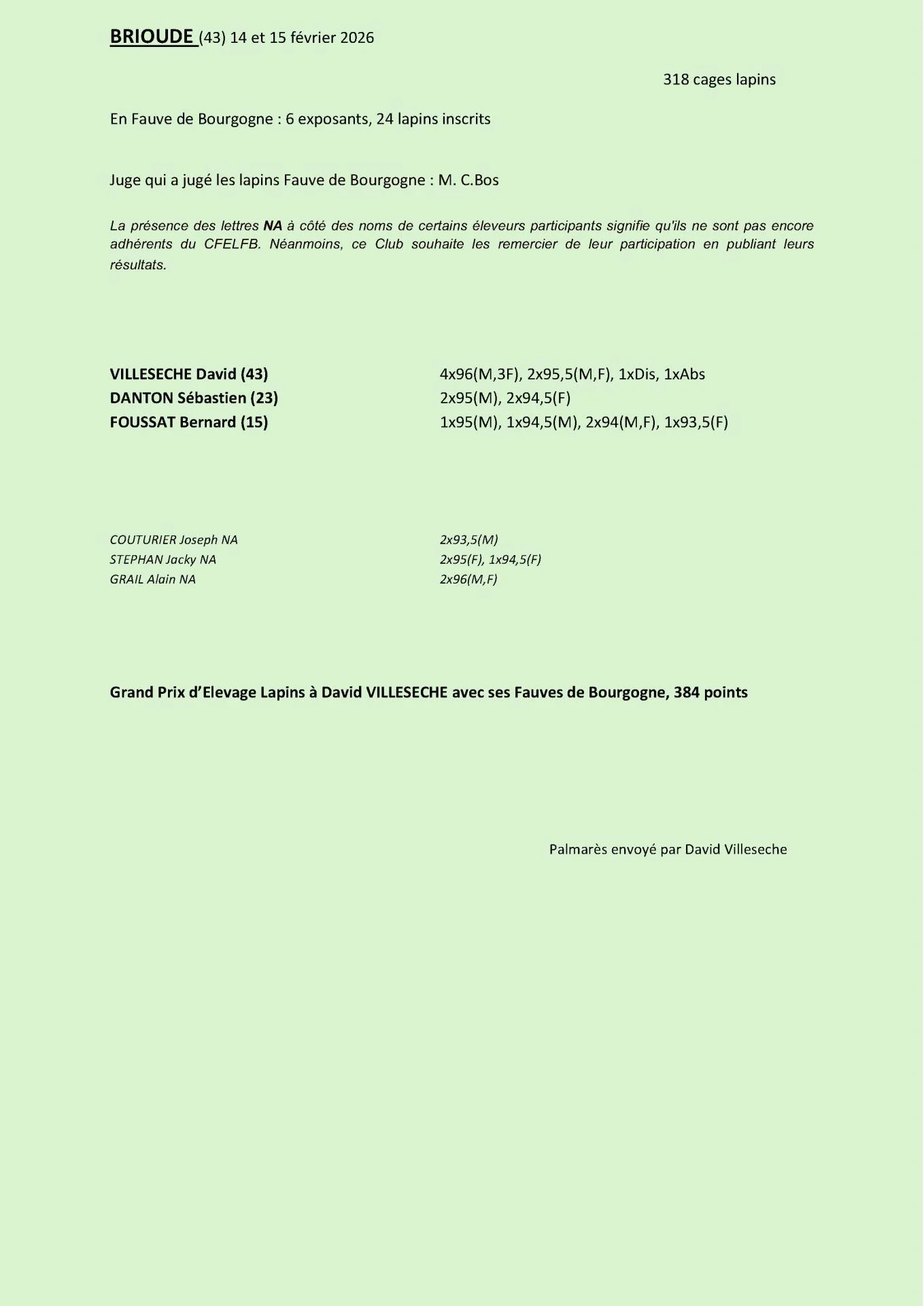 Brioude rectificatif