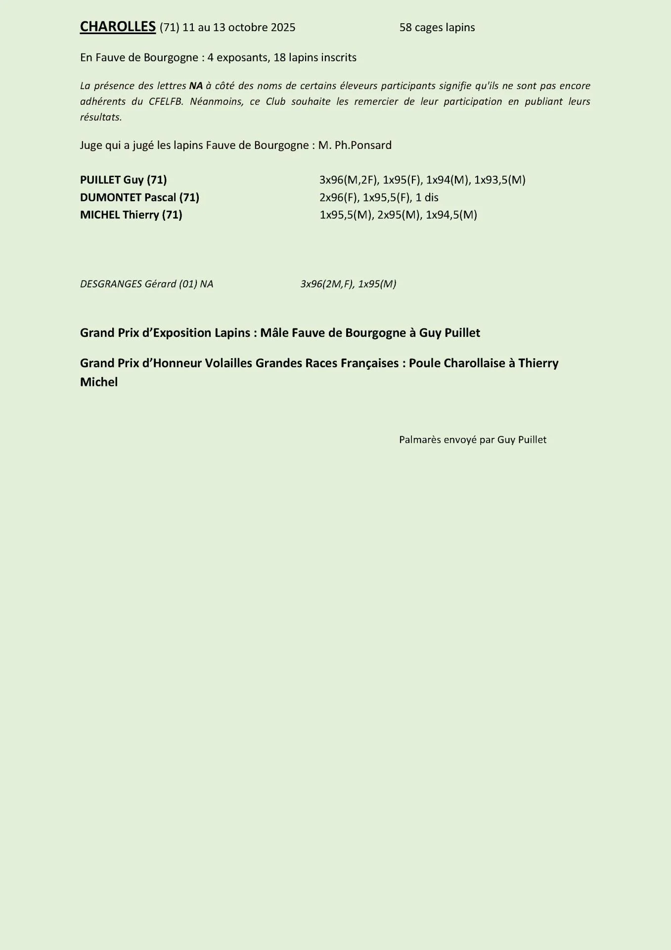 Cr expo charolles 11 13 octobre 2025