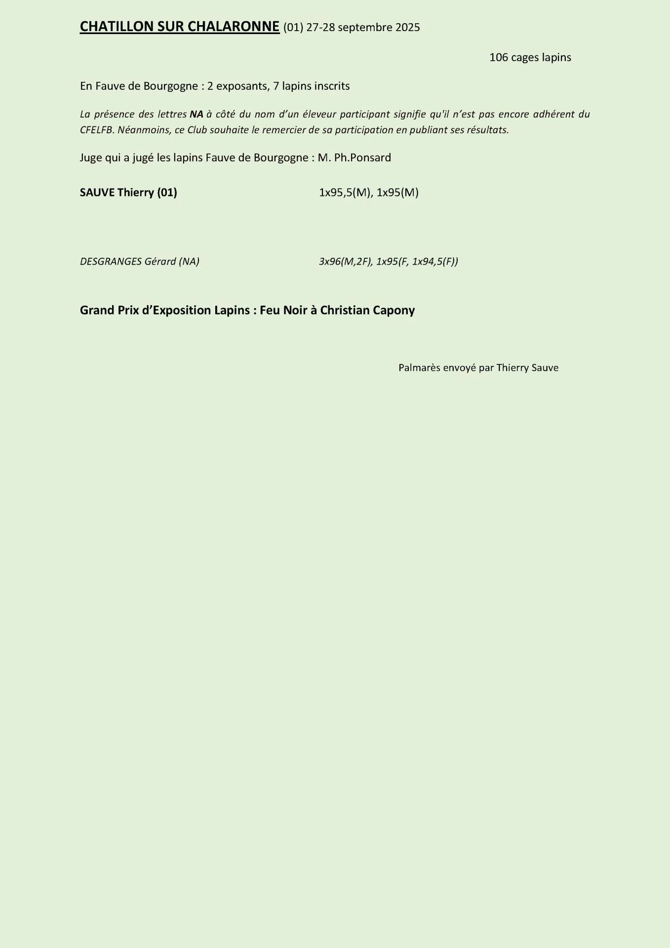 Cr expo chatillon chalaronne 2025