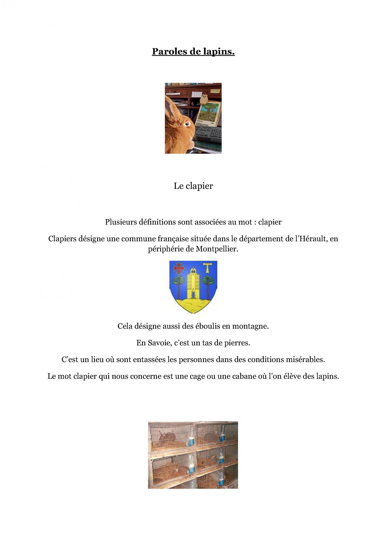 Paroles de lapin le clapier 11