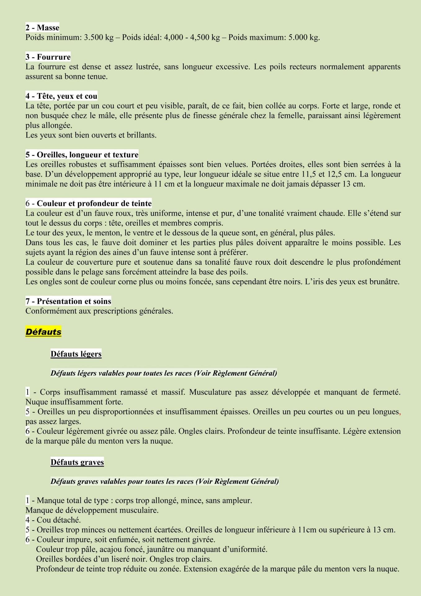 Standard officiel du lapin fauve de bourgogne edition 2015 2
