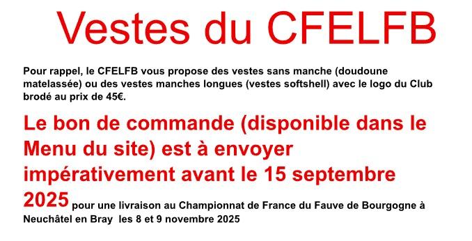 Vestes du cfelfb